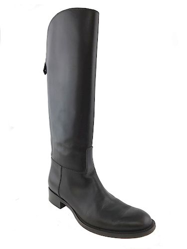 Loro Piana Wellington Leather Knee High Boots
