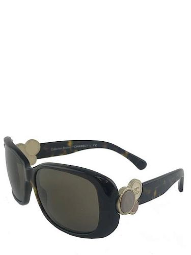 Chanel Tortoise Bouton Enamel CC Sunglasses 5191 
