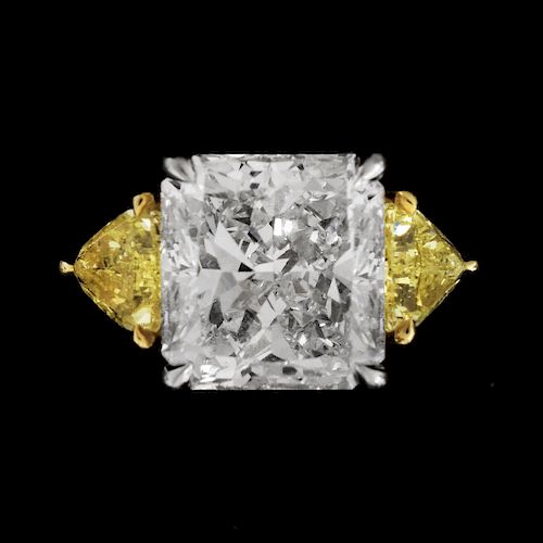 GIA "E-SI1" 9.02 Carat Diamond Ring