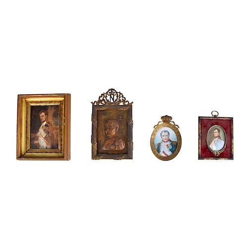 Collection of Four Miniatures Depicting Napoleon