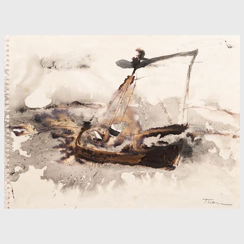 William Thon (1906-2000): Under Way;  and Boat Study
