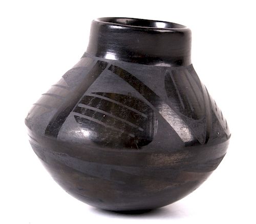 Native American Round Bottomed Vase by JSS