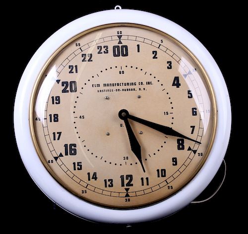 24 Hour Elm Manufacturing Company Inc. Clock
