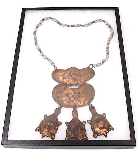 Hudson Bay Copper Plate Turtle Trade Necklace