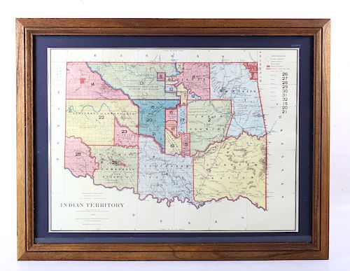 Department of Interior Indian Territory 1887 Map