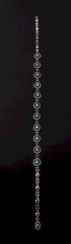 Navajo Turquoise and Sterling Silver Choker