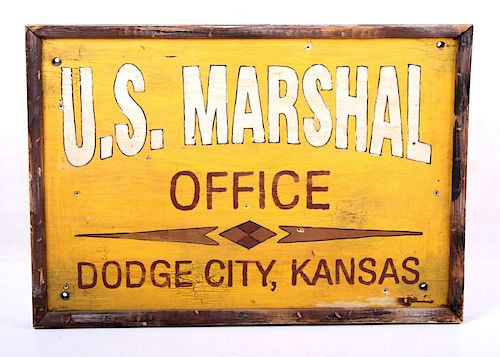 U.S. Marshal Office Dodge City, Kansas Sign