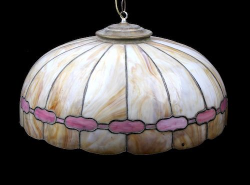 Vintage Stained Glass Chandelier