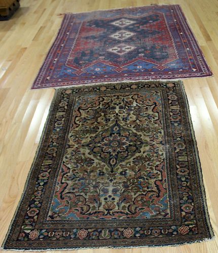 2 Antique and Finely Hand Woven Area Rugs As/Is