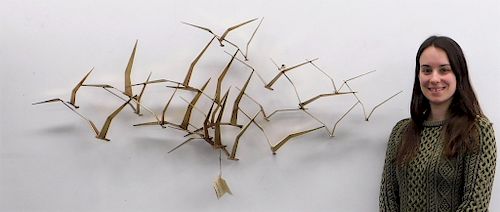 Curtis Jere Modernist Abstract Sculpture of Birds
