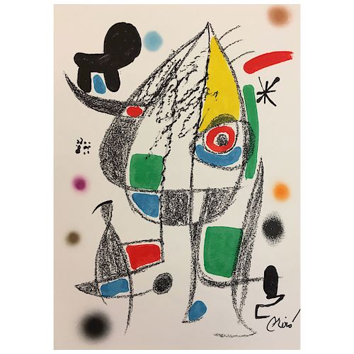 JOAN MIRÓ, N° XX from "Maravillas con variaciones acrósticas en el jardín de Miró" portafolio, 1975. 