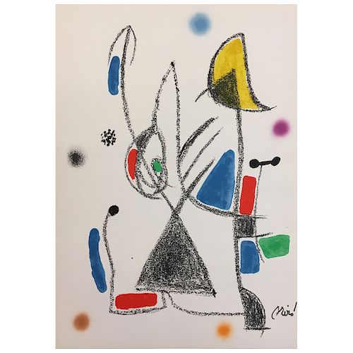 JOAN MIRÓ, N° XVI, from "Maravillas con variaciones acrósticas en el jardín de Miró" portafolio, 1975. 