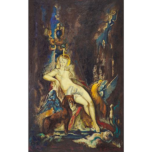 RENE BUTHAUD Painting after Gustave Moreau