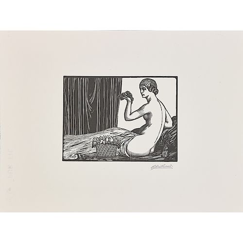 RENE BUTHAUD Eight woodblock prints