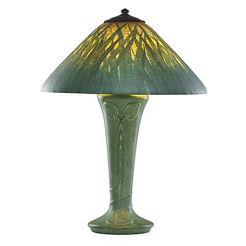HANDEL; HAMPSHIRE Fine table lamp, reeds shade