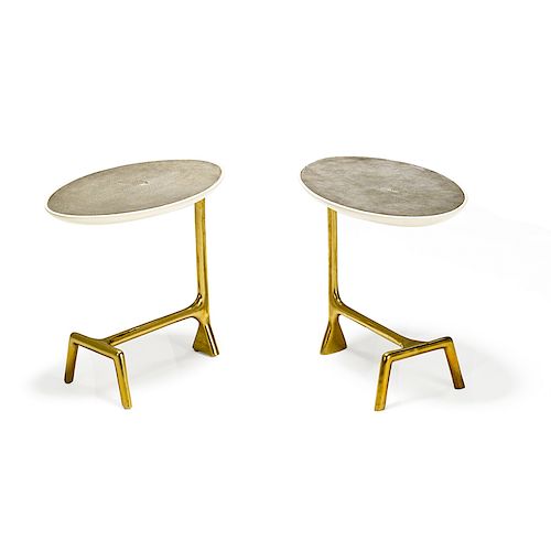SCALA LUXURY Pair of Uovo side tables