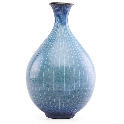 HARRISON McINTOSH Large striped vase