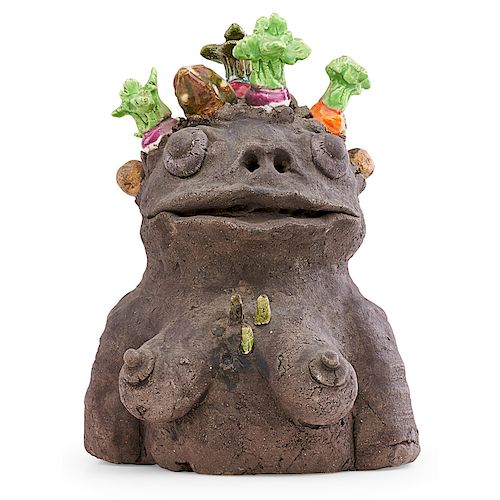 DAVID GILHOOLY Frog sculpture