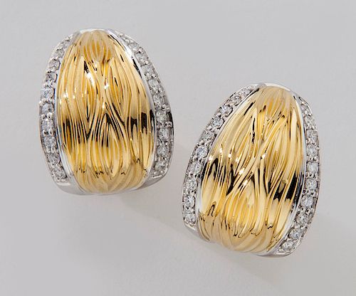 18K gold and diamond earrings