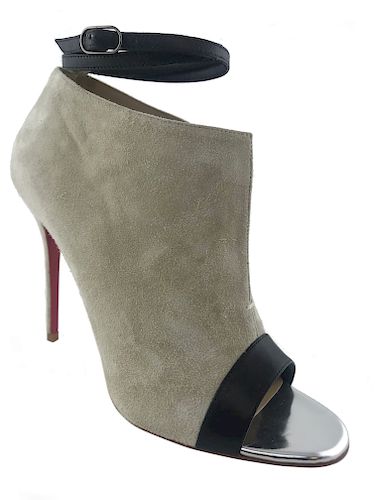 Christian Louboutin Diptic 100 Suede Ankle Boots Size 7.5