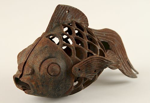 CAST IRON KOI FISH CANDLE SHADE
