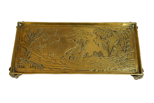 Chinese Cast Brass Tray