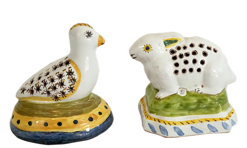 Ceramic Rabbit & Bird Portuguese Atomizers 