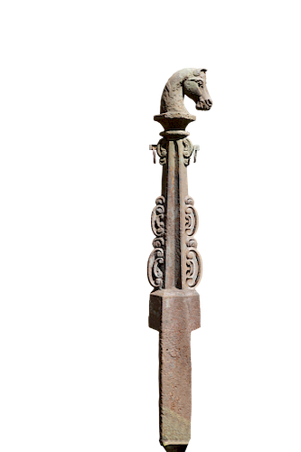 19th C. Cast Iron Horse Hitching Post 