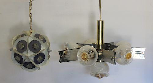 MIDCENTURY. Lot Of 2 Chandeliers To Inc.