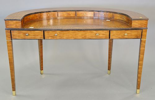 Heritage desk with wood top. ht. 33 in., wd. 54 in., dp. 24 1/2 in.