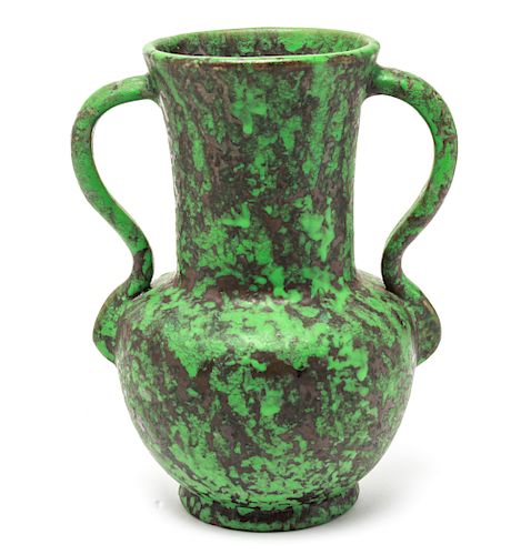 Weller Pottery Coppertone Double Handle 10.5" Vase