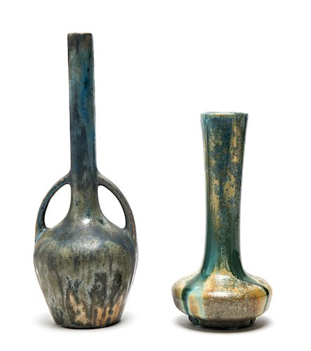 Pierrefonds French Art Pottery Vases, 2 Pcs.