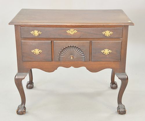 Margolis Chippendale style lowboy with ball and claw feet, unsigned, probably Nathan Margolis. ht. 30 1/2 in., top: 21" x 36"
