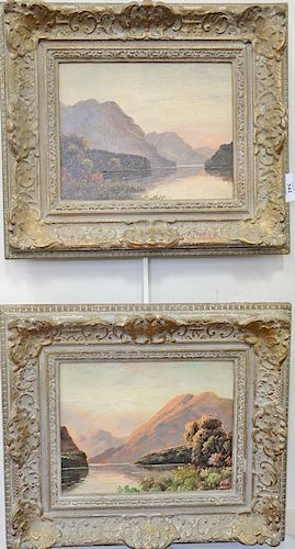 Thomas C. Blake (b. 1890), oil on board, pair of mountainous landscapes, signed lower right Thos. C. Blake, 8" x 10".