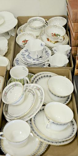 Two tray lots of Shelley china including cups, saucers, and plate sets.