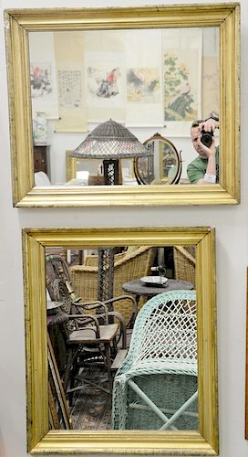 Group of ten framed pieces to include a pair of Federal gilt mirrors, three prints and five birdseye maple frames. 25" x 20" to 40 1...