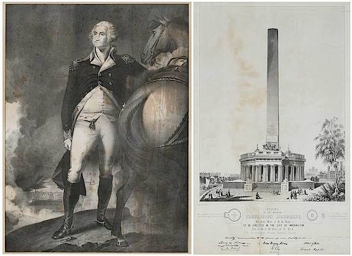Two Washington Monument Related Prints
