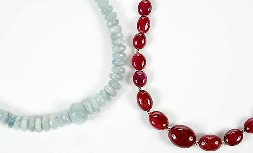 Two Gemstone Bead Necklaces