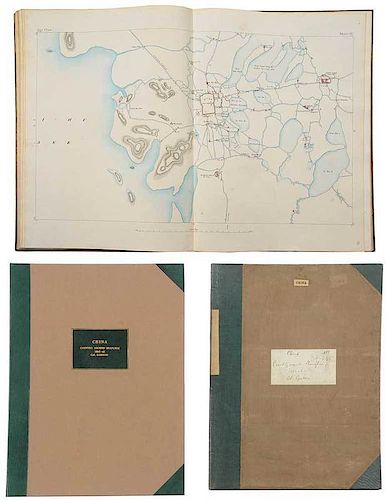 Rare Military Map Portfolio of Shanghai 1865