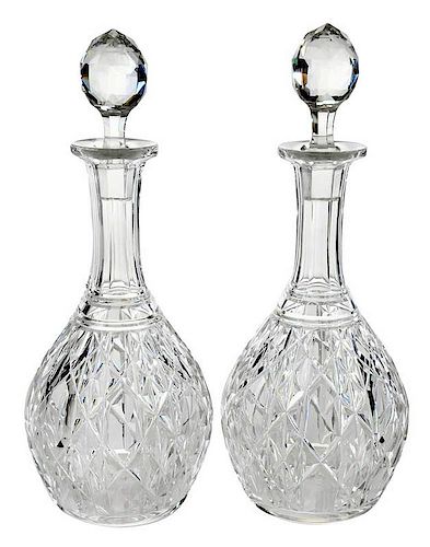 Pair Baccarat Cut Glass Decanters