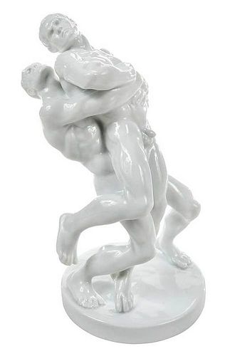 Herend Porcelain 1936 Olympic Wrestlers