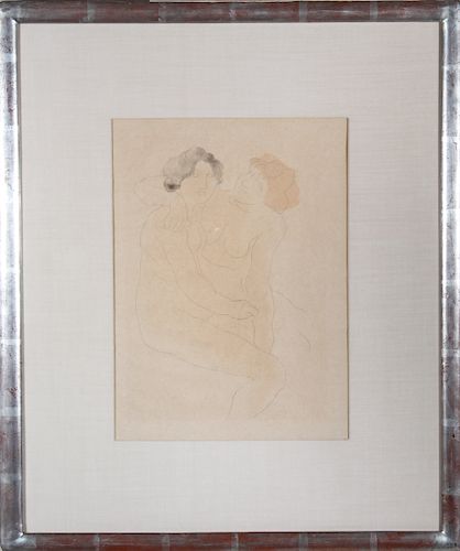 Auguste Rodin after "Two Nudes" Lithograph