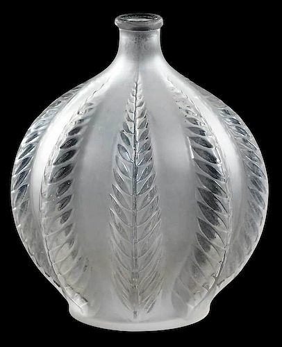 R. Lalique Frosted Malines Vase