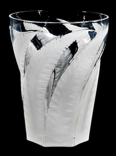 R. Lalique Frosted Hesperides Vase
