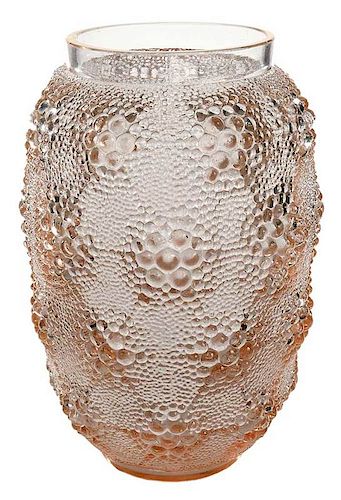 R. Lalique Davos Alexandrite Glass Vase