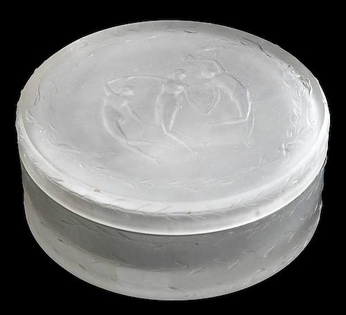 R. Lalique Trois Figurines Frosted Box