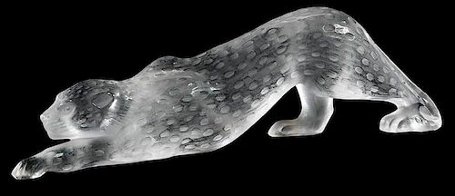 Lalique Zeila Frosted Glass Panther