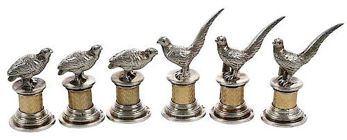 Set of 24 English Silver Place Card Holders