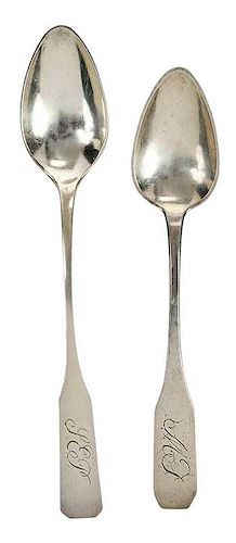 Two John Vogler Coin Silver Spoons