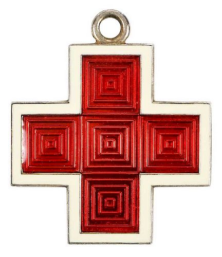 Tiffany & Co. Silver Red Cross Pendant